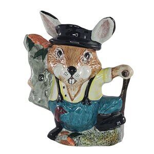 Vintage Staffordshire Woodland Collection Rodney Rabbit Teapot Pitcher England
